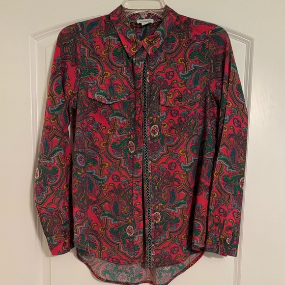 Sundance Paisley Top Size S Button Down Long Sleeve Shirt - Picture 1 of 7